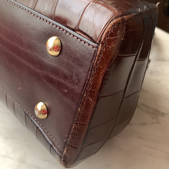 Fossil Leather Y2K Reptile Embossed Unusual Structured Bag 💥 - Picture 16 of 16